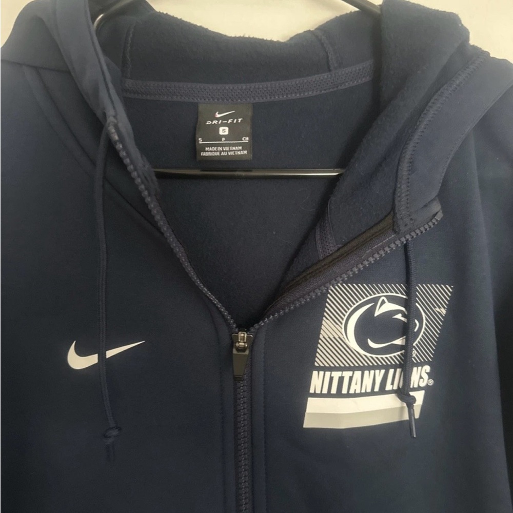 Nike Navy Nittany Lions Zip-Up Hoodie